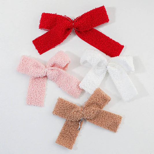 Felt Plush Bow Ribbon Christmas Tree Hanging Decor