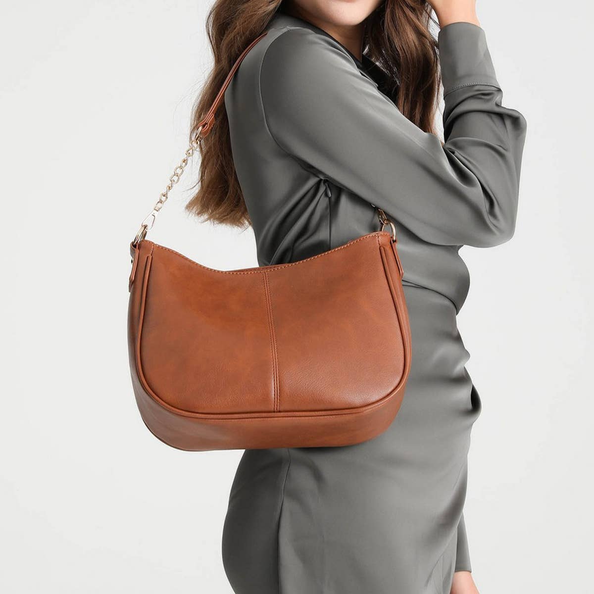 SIMPLE HIGH CAPACITY SINGLE SHOULDER CROSSBODY BAG_CWAB1809