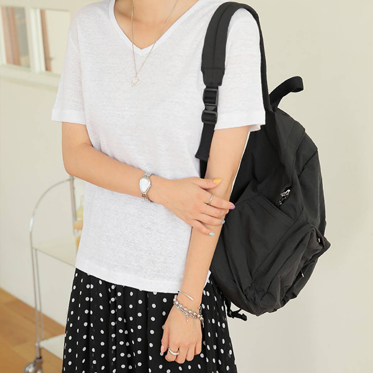 SIMPLE COTTON LINEN LOOSE BASE SHIRT