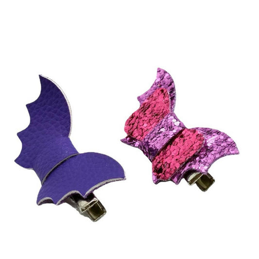 Halloween Cute PU Bat Duck Clip for Kids