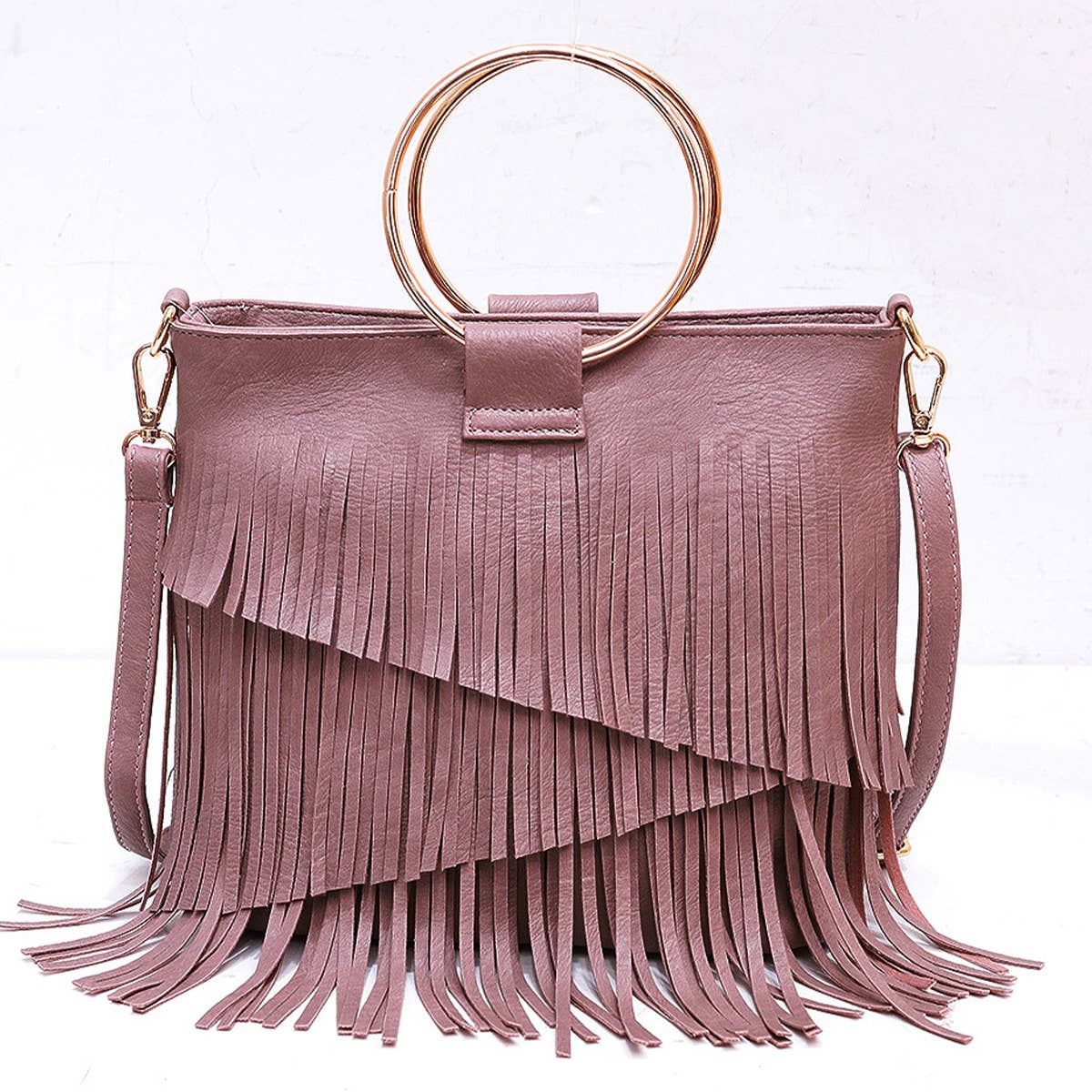 WOMEN FASHION TASSEL CLUTCHES SHOULDER BAG_CWAB0798