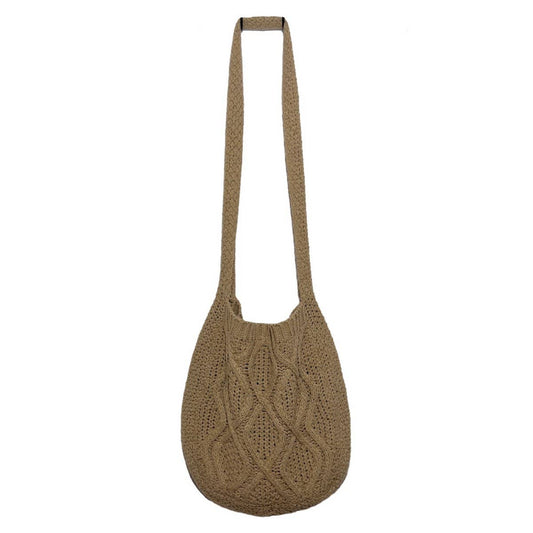 CWAB4573_SOLID KNIT TWIST VINTAGE TOTE CROSSBODY BAG