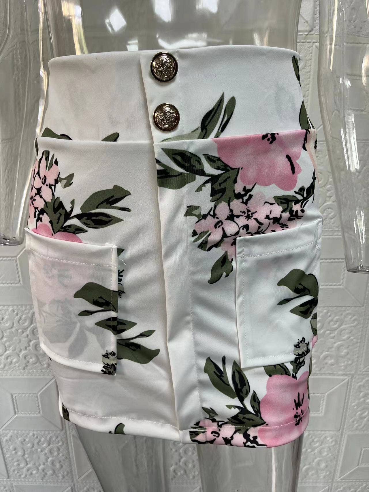 Fashionable printed puffed-sleeve suit jacket