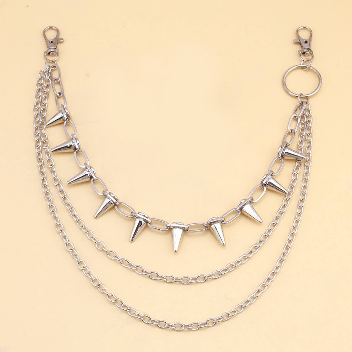 HIP HOP PUNK METAL RIVET MULTI-LAYER PANTS CHAIN