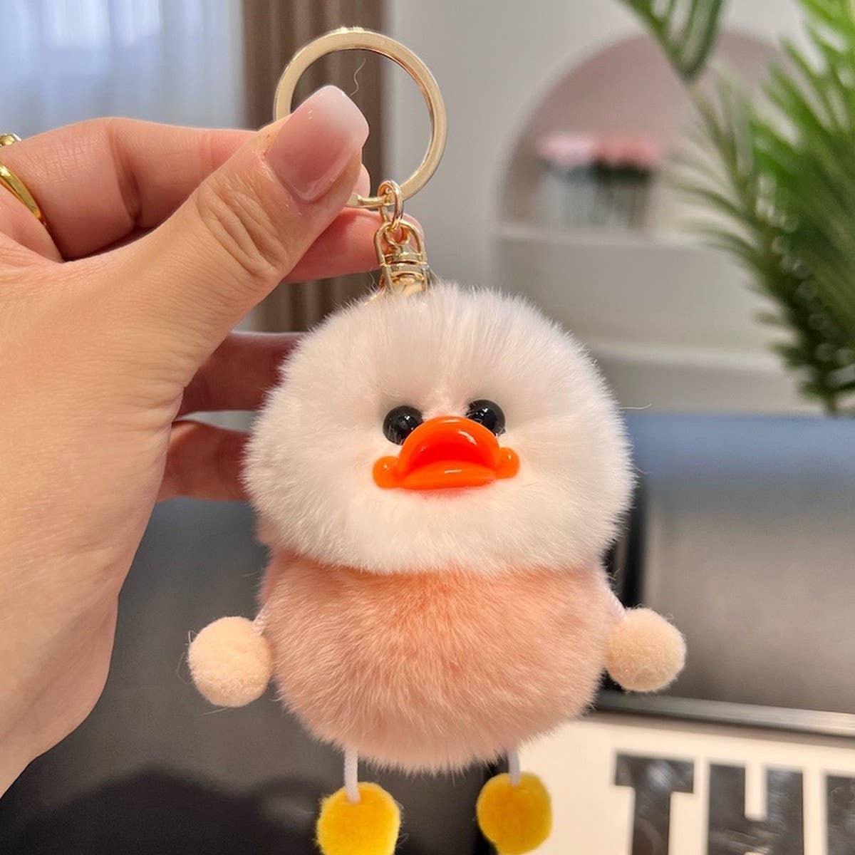 CUTE LITTLE YELLOW DUCK CAR KEYCHAIN BAG PENDANT