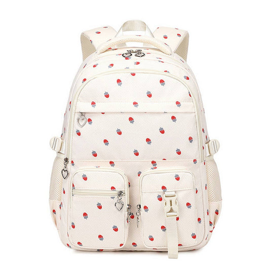 Strawberry Backpacks for School Teen Girls Nylon_CWAB5493