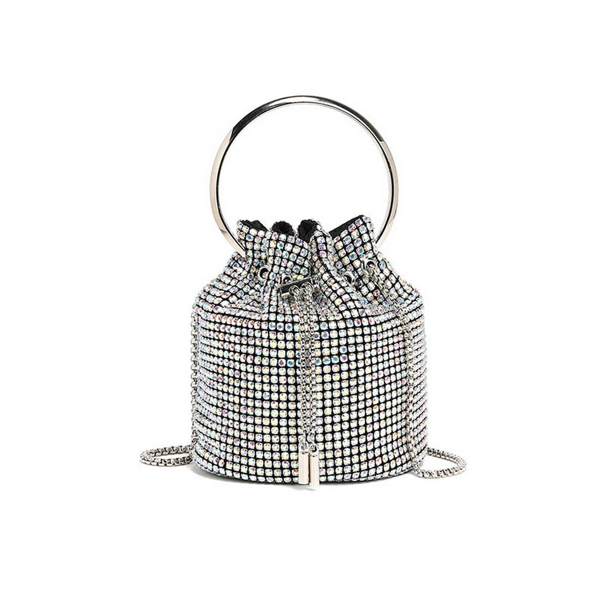 NEW FASHION CHAIN RHINESTONE EVENING BUCKET BAG_CWAB3583