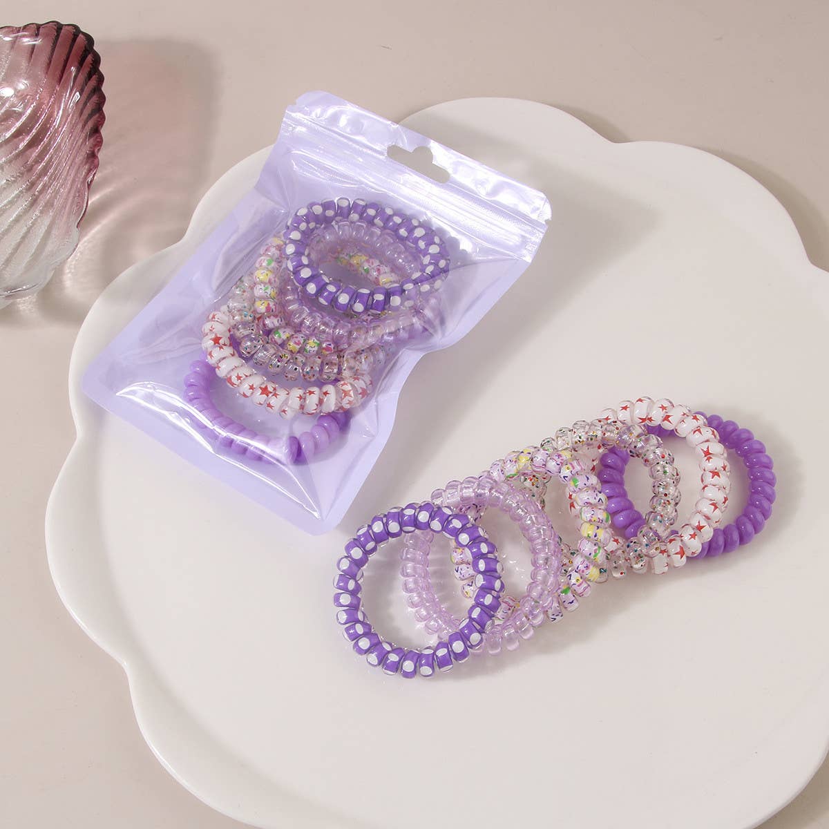 WOMEN HIGH ELASTIC COLOR SET OF 6 HAIR TIE_CWAHA0496