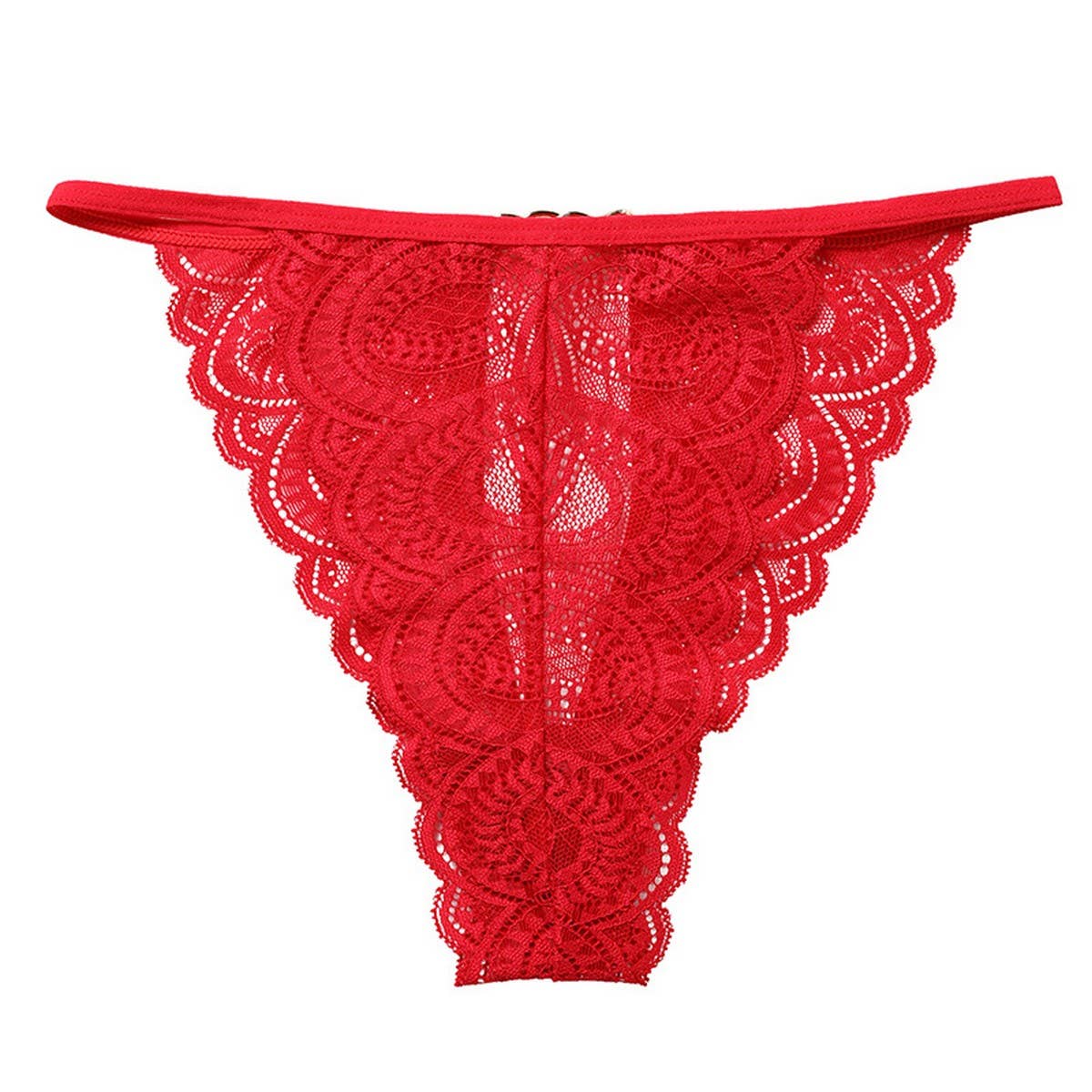 SEXY LACE HOLLOW MID WAIST TRIANGLE UNDERWEAR