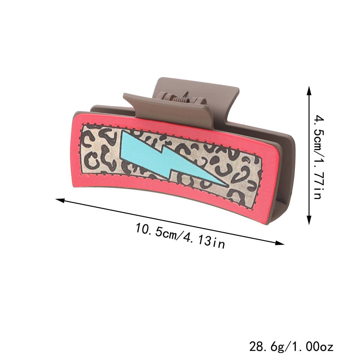 Western Cactus Sunflower Hair Claw - Leather Clip