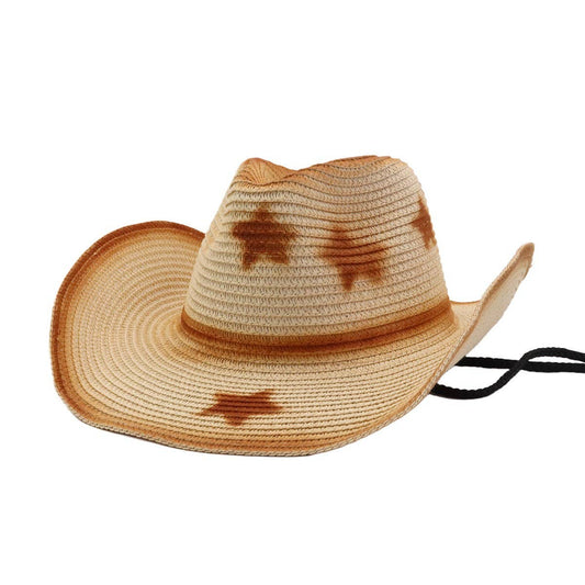 Unisex Western Star Spray Cowboy Sun Hat_CWAH04369