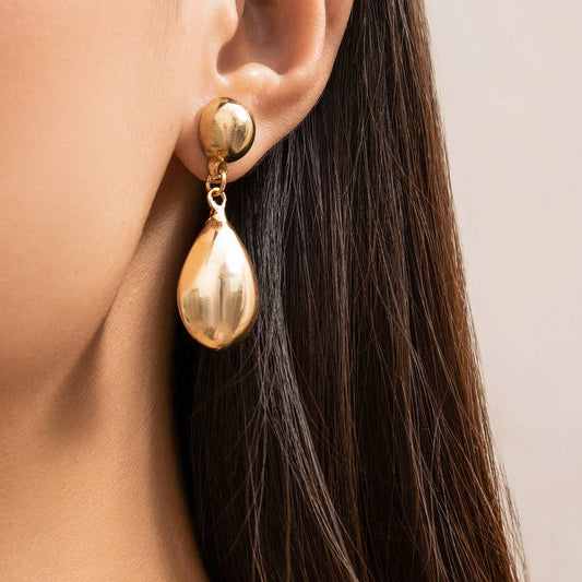 MINIMALIST GEOMETRIC WATER DROP EARRINGS