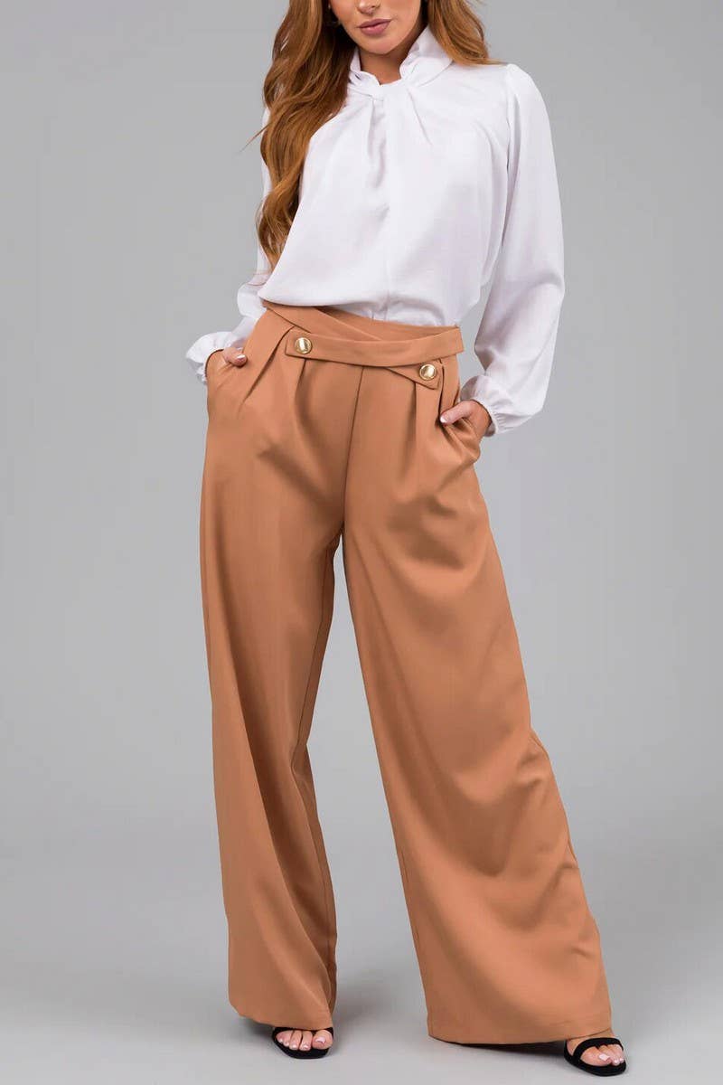 CWBLP1856_SOLID COLOR LOOSE CASUAL STRAIGHT PANTS