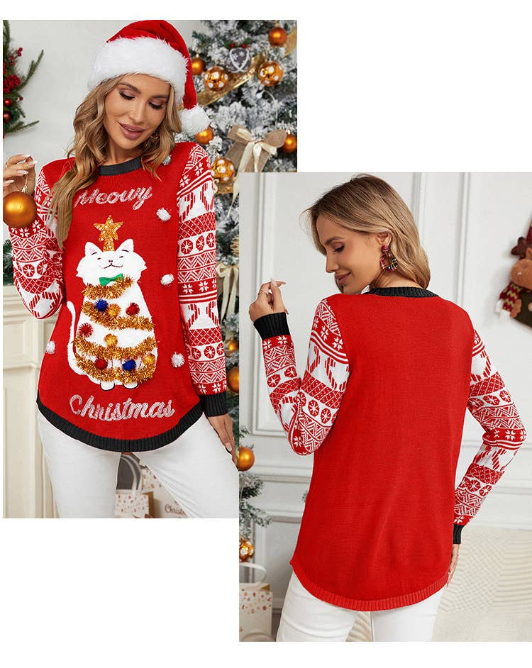 Jacquard pullover christmas Christmas sweater