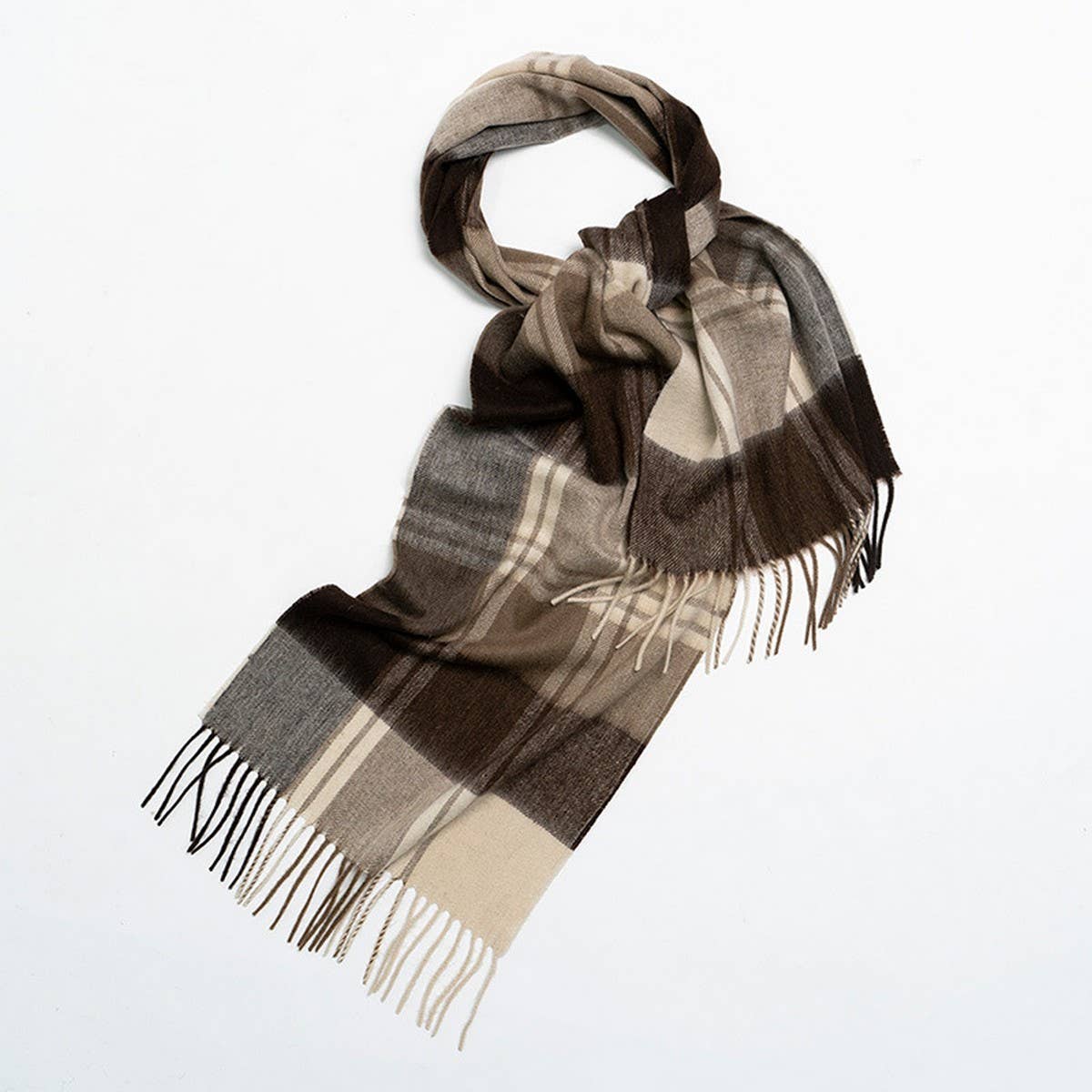 Nordic Plaid Wool Scarf ??Warm Winter Couple Wrap_CWASC2357