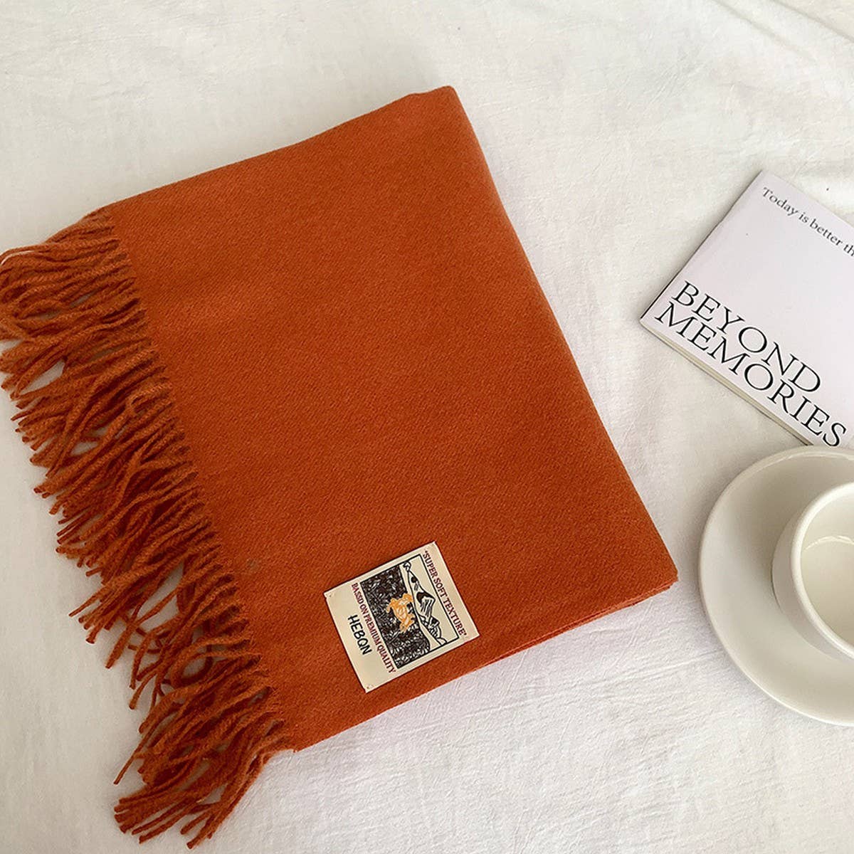 Solid Color Faux Cashmere Scarf -Winter Wrap_CWASC2303