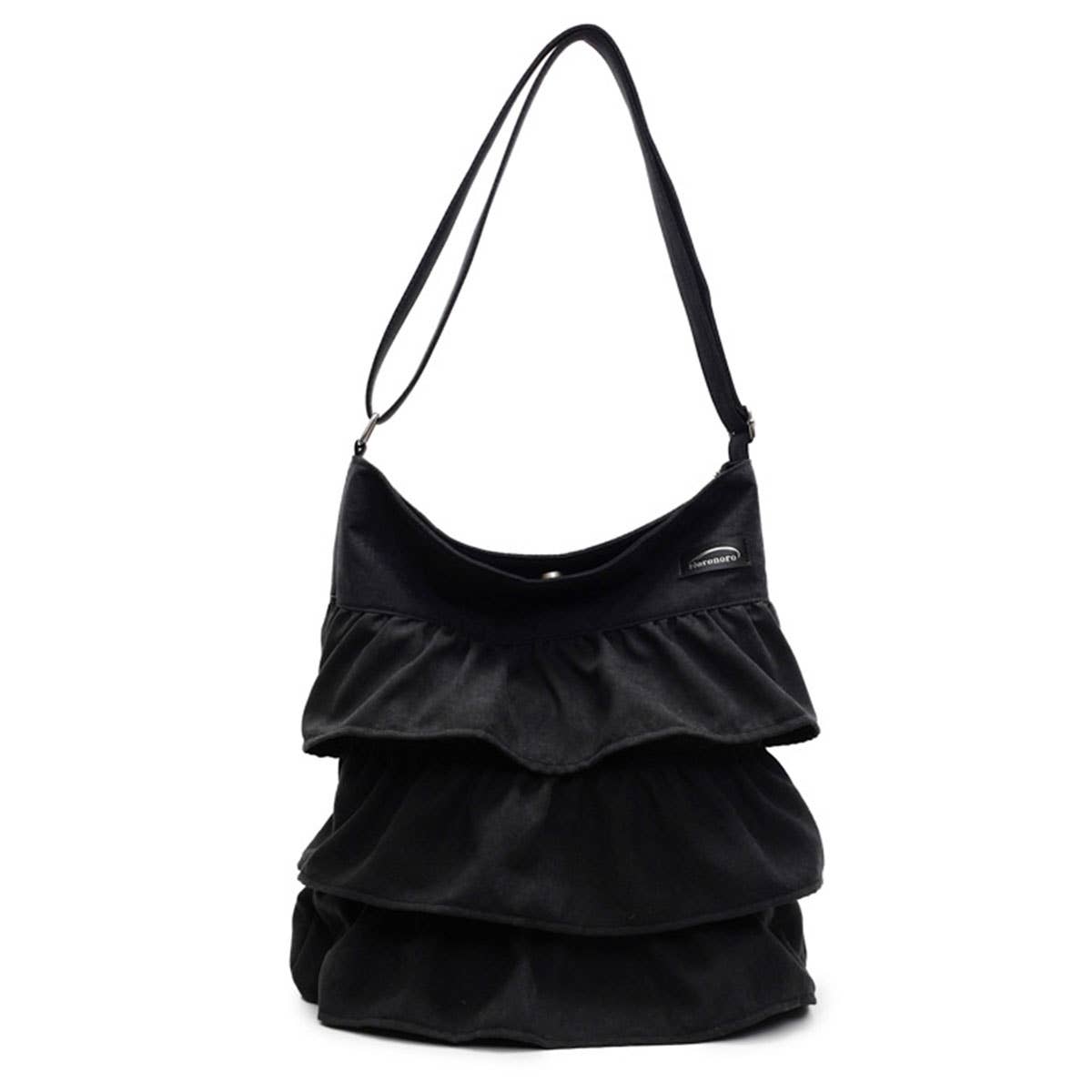Lotus leaf pleats large-capacity crossbody bag