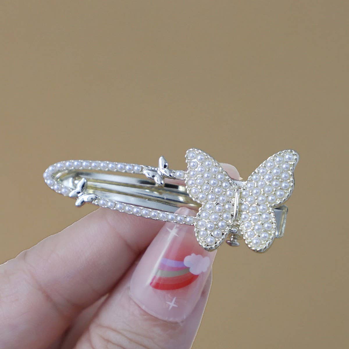 BUTTERFLY DIAMOND SIDE CLIP BANGS CLIP HAIRPIN_CWAHA4718