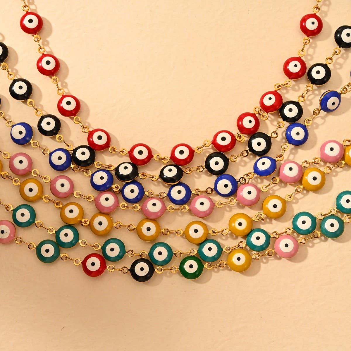 Classic 18K Stainless Steel Evil Eye Bracelet