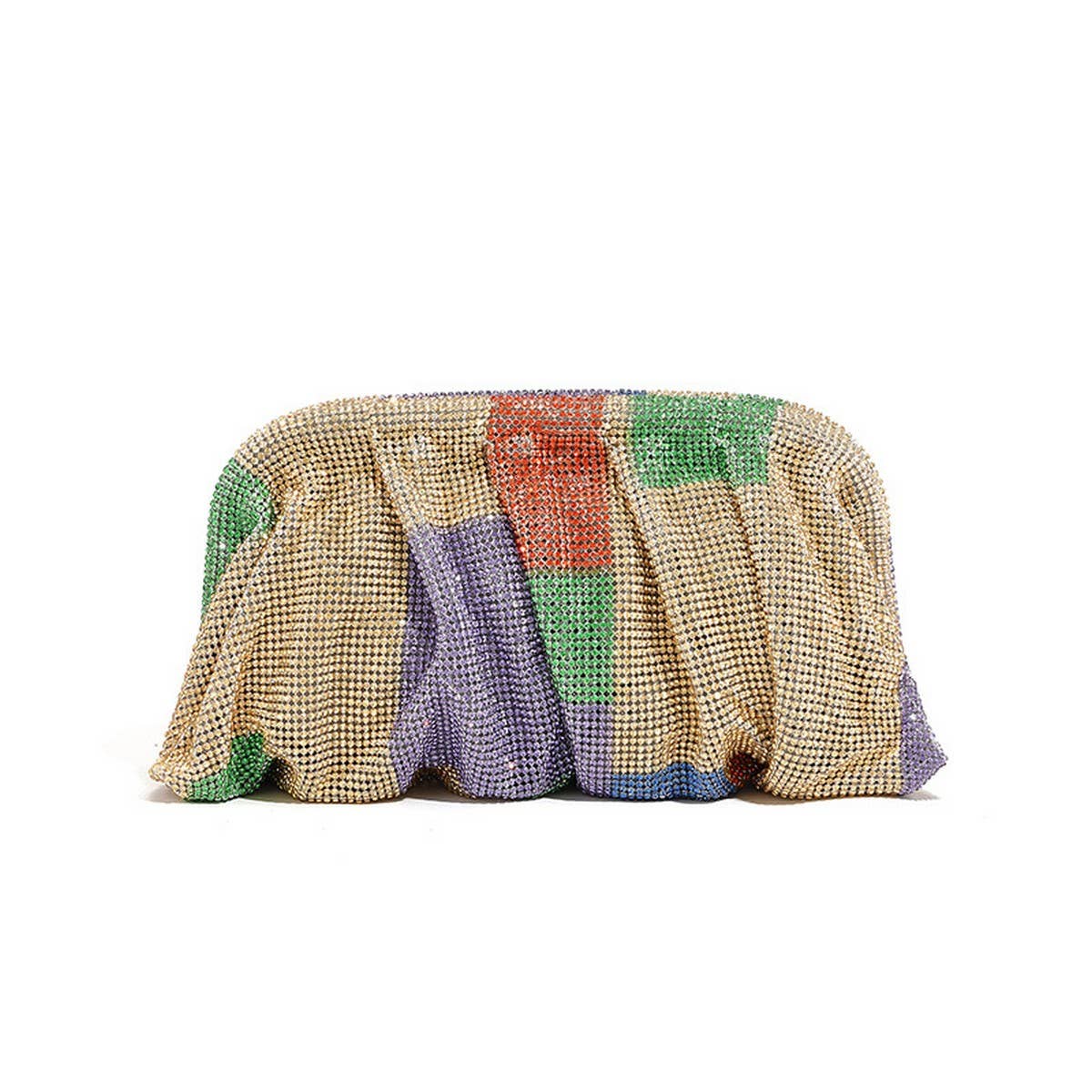 LUXURY HANDMADE RHINESTONE CLOUD CLIP EVENING BAG_CWAB3591