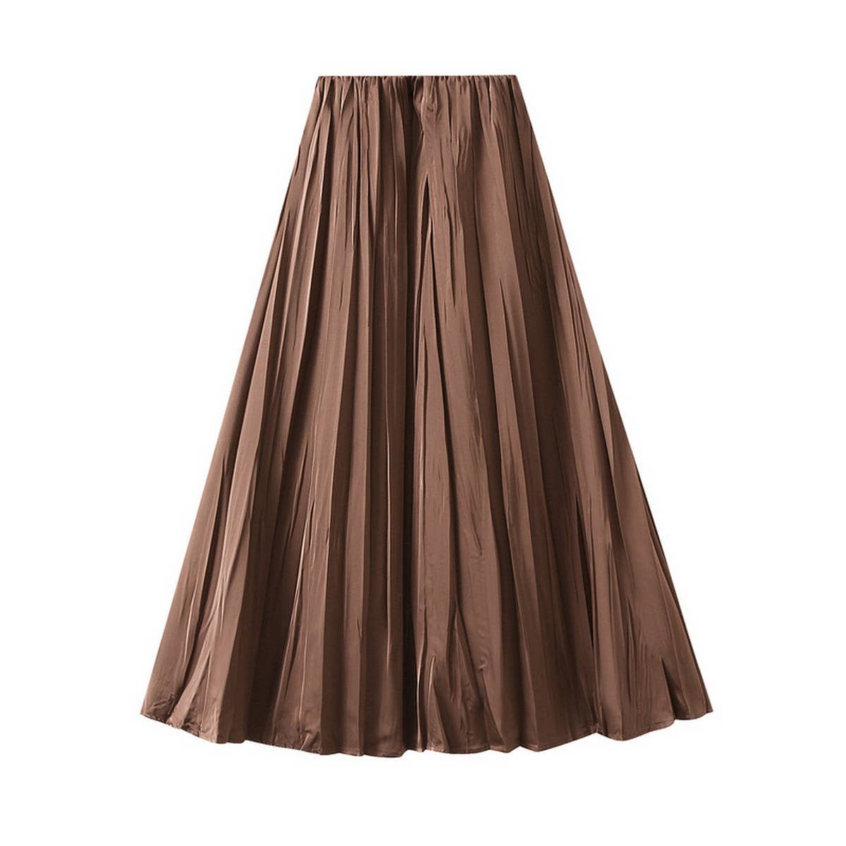 FLOWING PLEATED A-LINE SKIRT WITH WIDE SWING