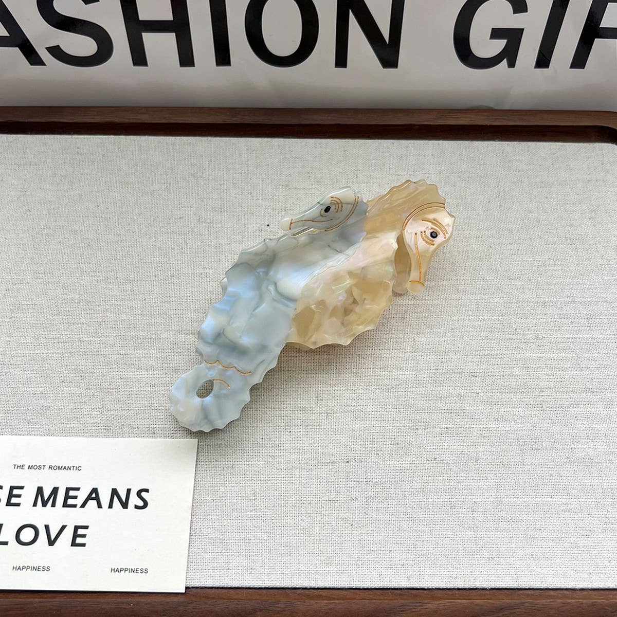 Cute Seahorse Acetate Shark Hair Claw Clip