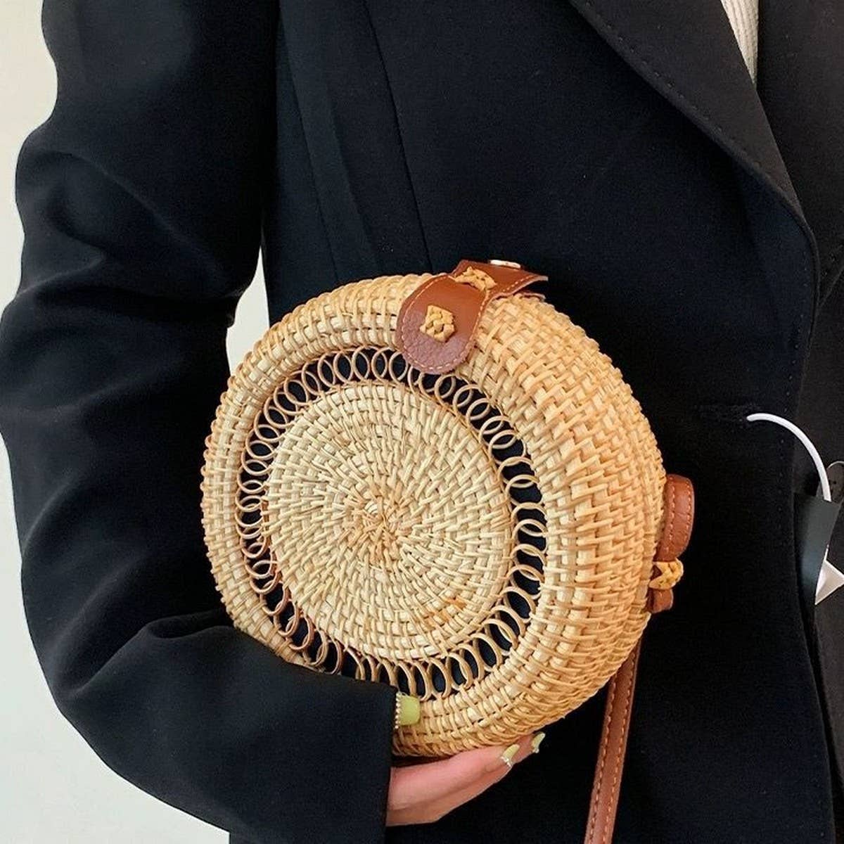 RATTAN BAG CROSSBODY MINI BAG RETRO SINGLE BAG_CWMM4548