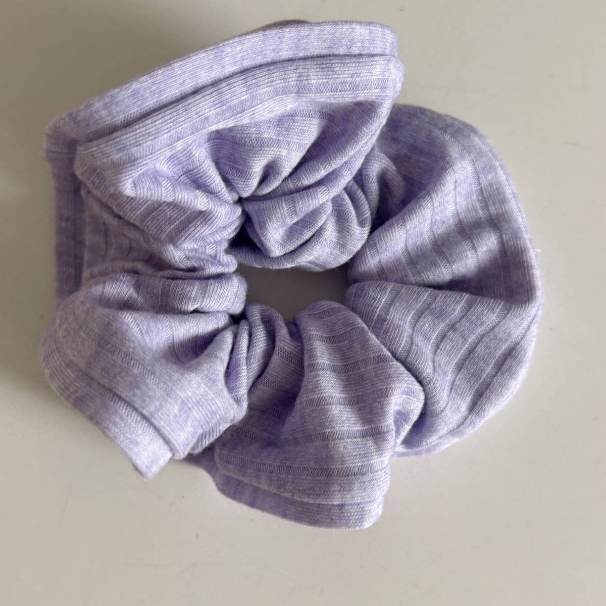 Creamy Sporty Stripe Scrunchie Hair Tie