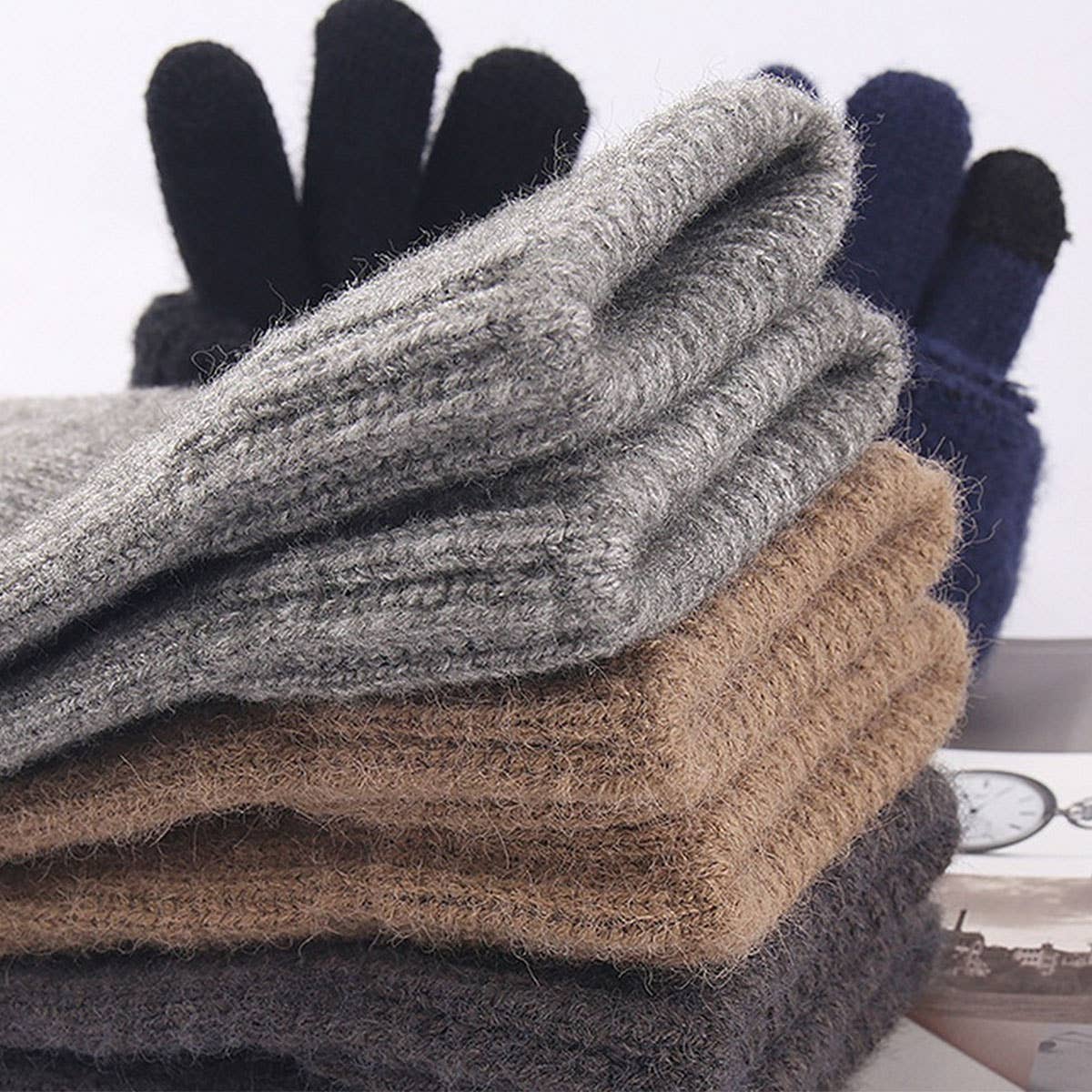 WINTER MEN'S TOUCH SCREEN THICKENED KNITTED GLOVES_CWAG0236