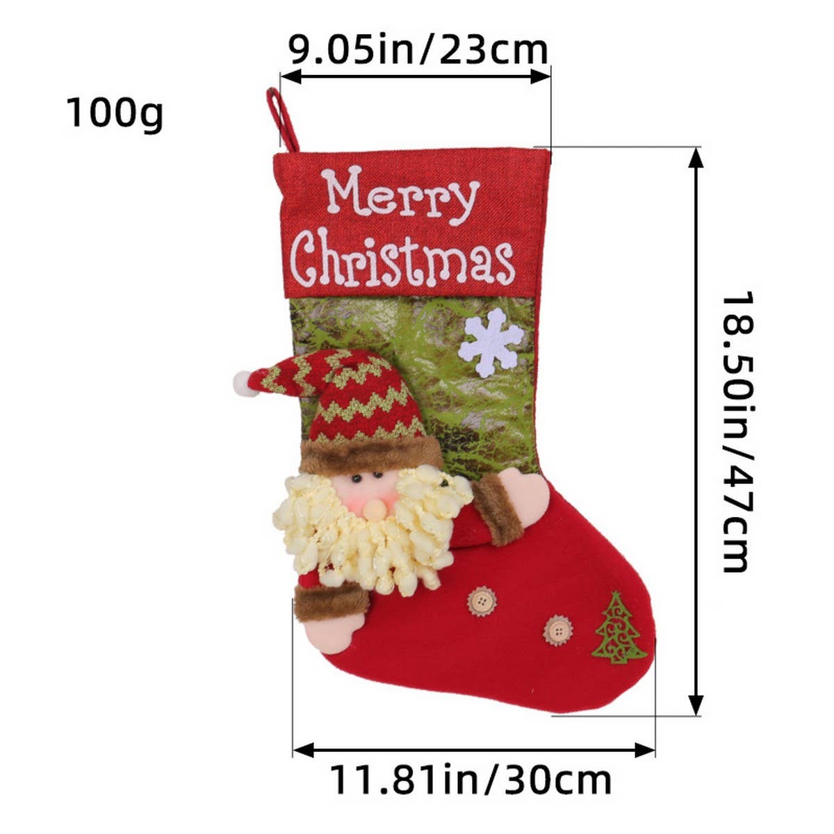 THICKENED BIG HEAD DOLL CHRISTMAS STOCKINGS