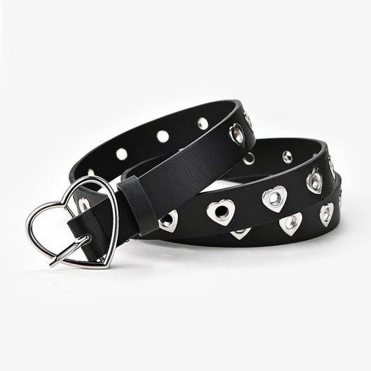FASHIONABLE HEART BUCKLE DECORATIVE BELT_CWABE0574
