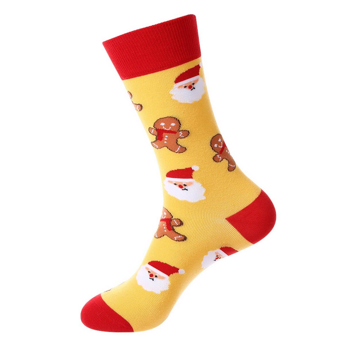 CHRISTMAS ELK SNOWMAN MIDDLE TUBE COTTON SOCKS