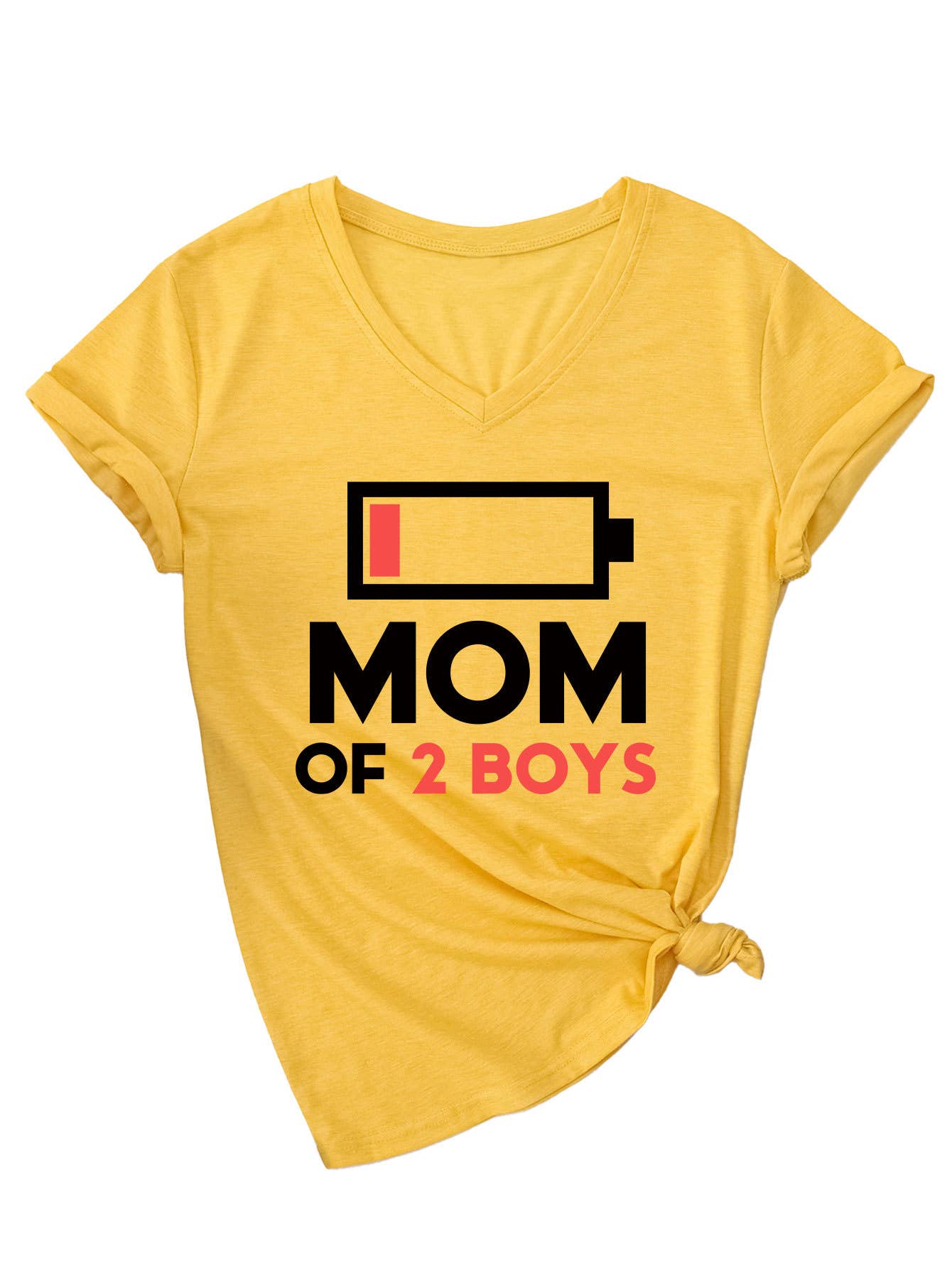 SOLID V-NECK MOTHER'S DAY BLOUSE