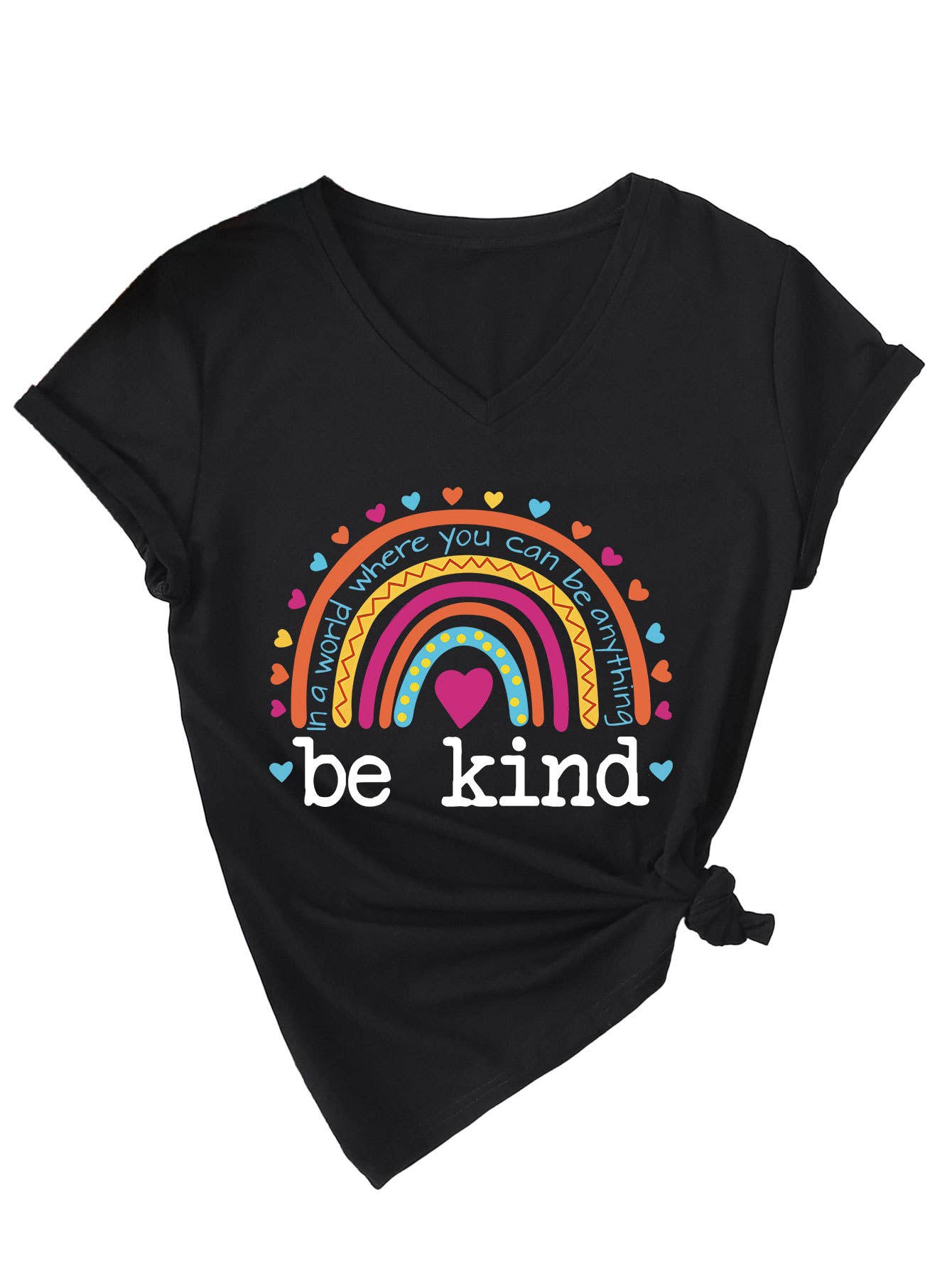 V-neck in a world where be short-sleeved T-shirt