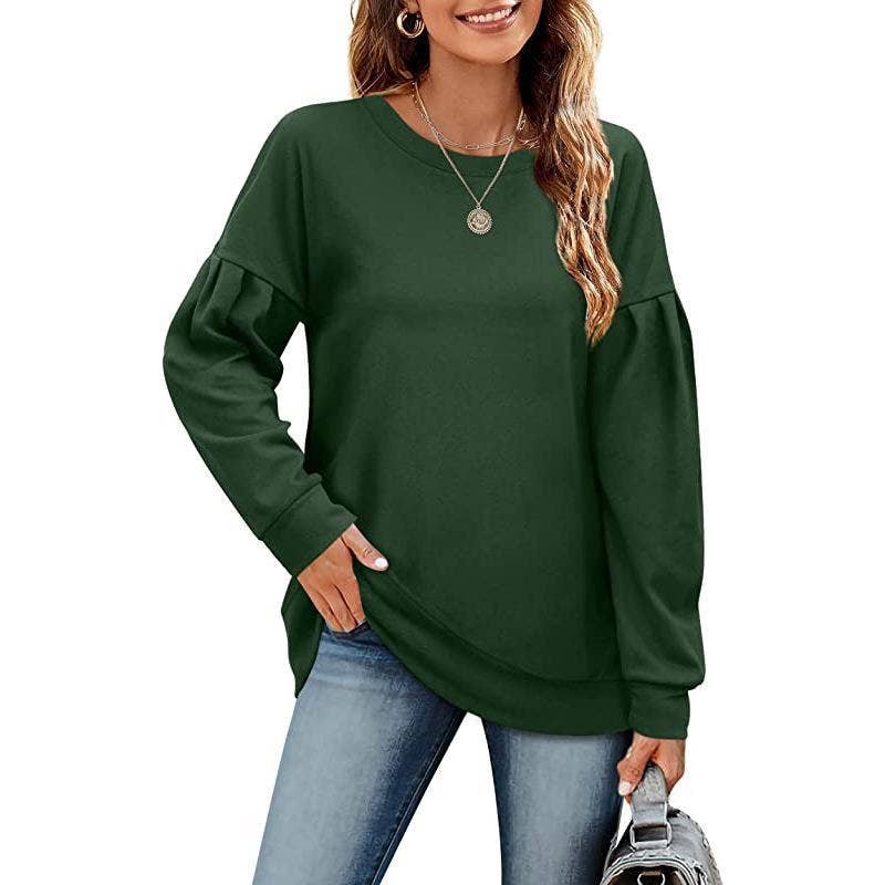 HOODIE CREW-NECK SPLICED LONG-SLEEVED TOP