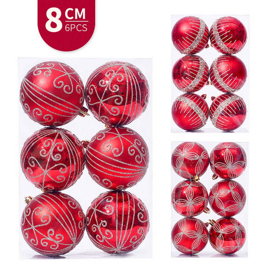 8cm Painted Electroplated Christmas Ball Ornament_CWMM9865