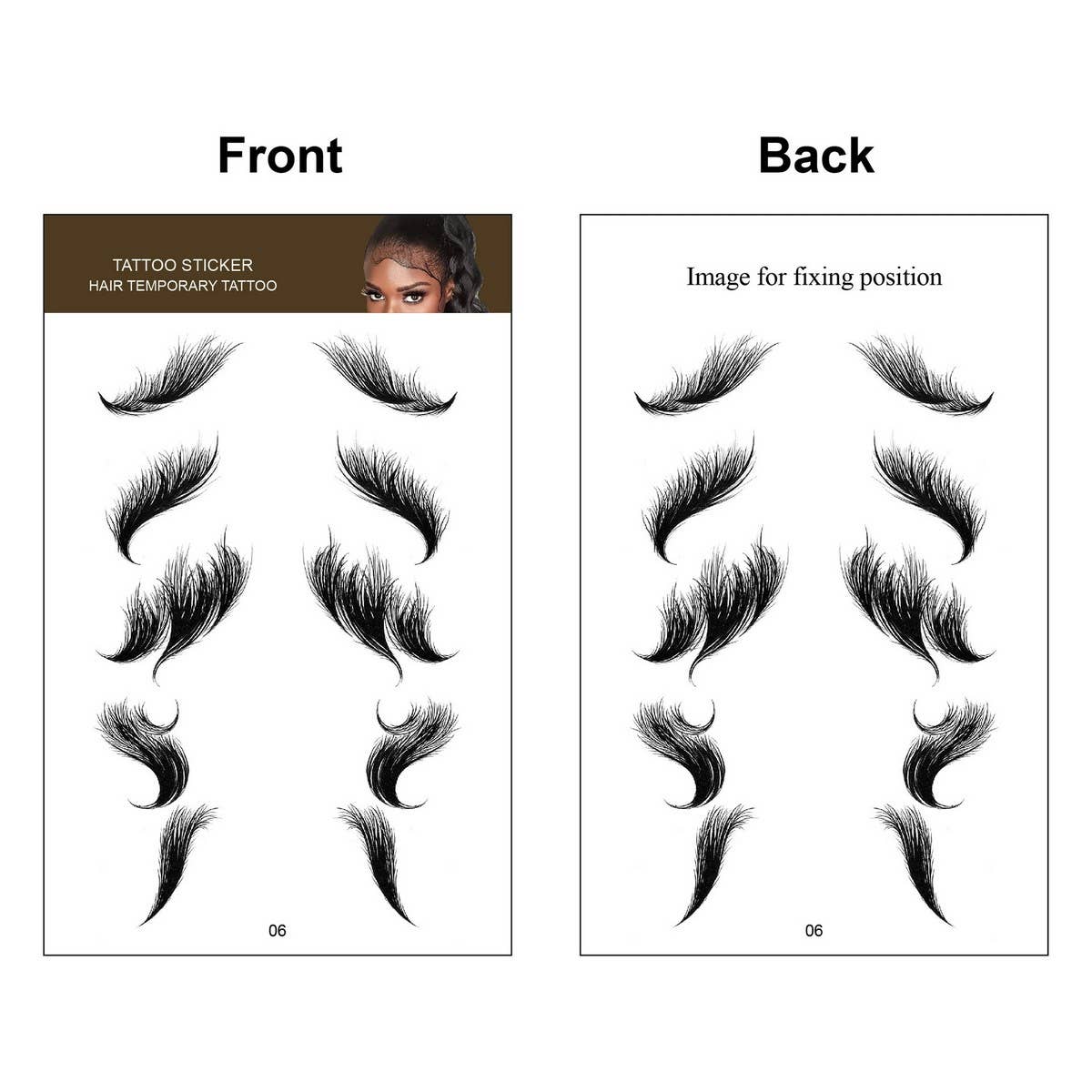 Hairline Edge Tattoo Stickers for Bangs Look