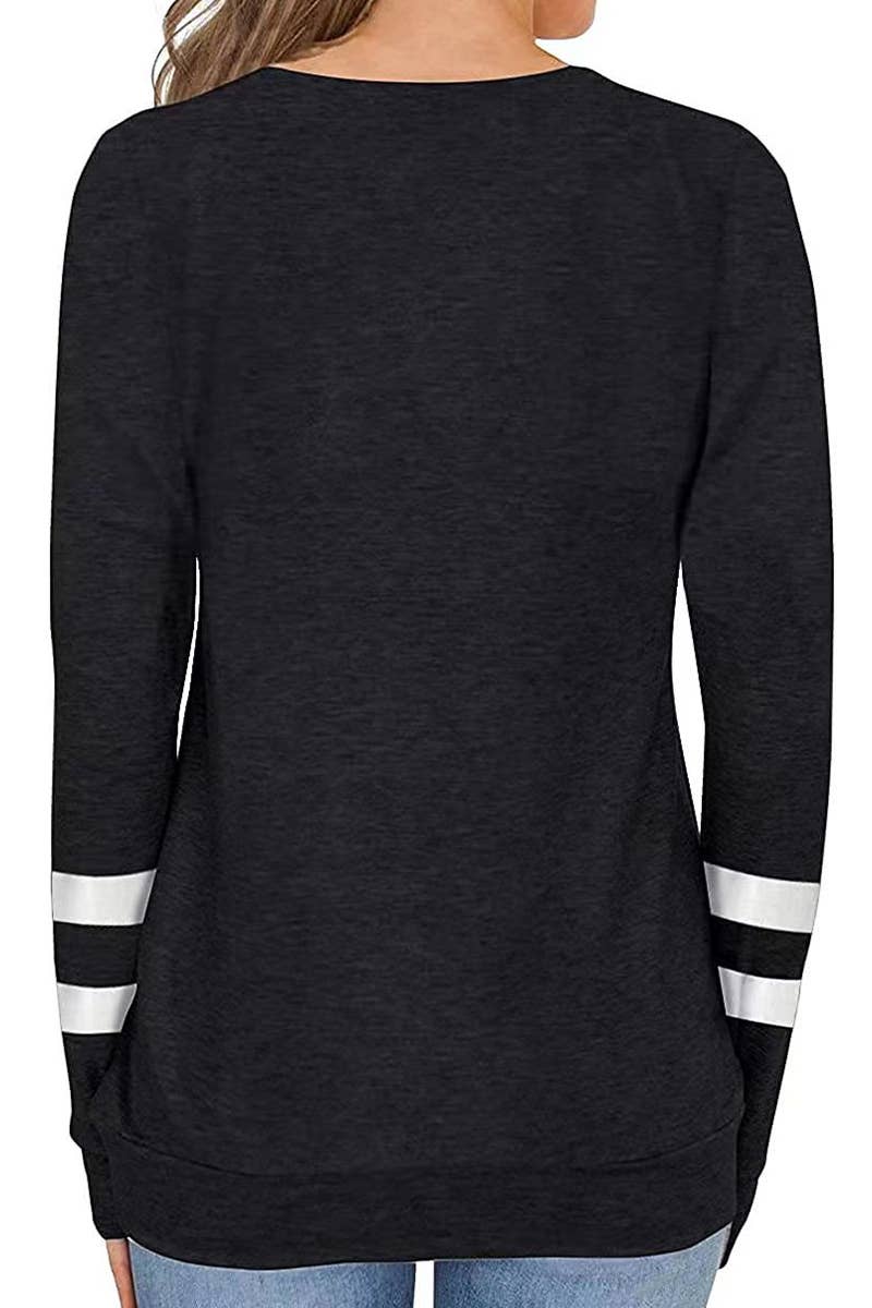 WOMEN OVERSIZED BOYFRIEND V NECK PULLOVER_CWTSTL0303