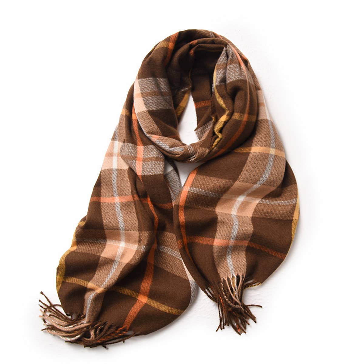 Women's Double Face Plaid Scarf - Winter Warmth
