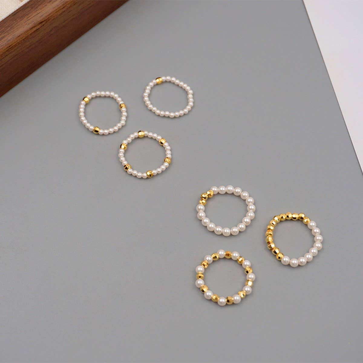 NEW MINI CRYSTAL PEARL RING