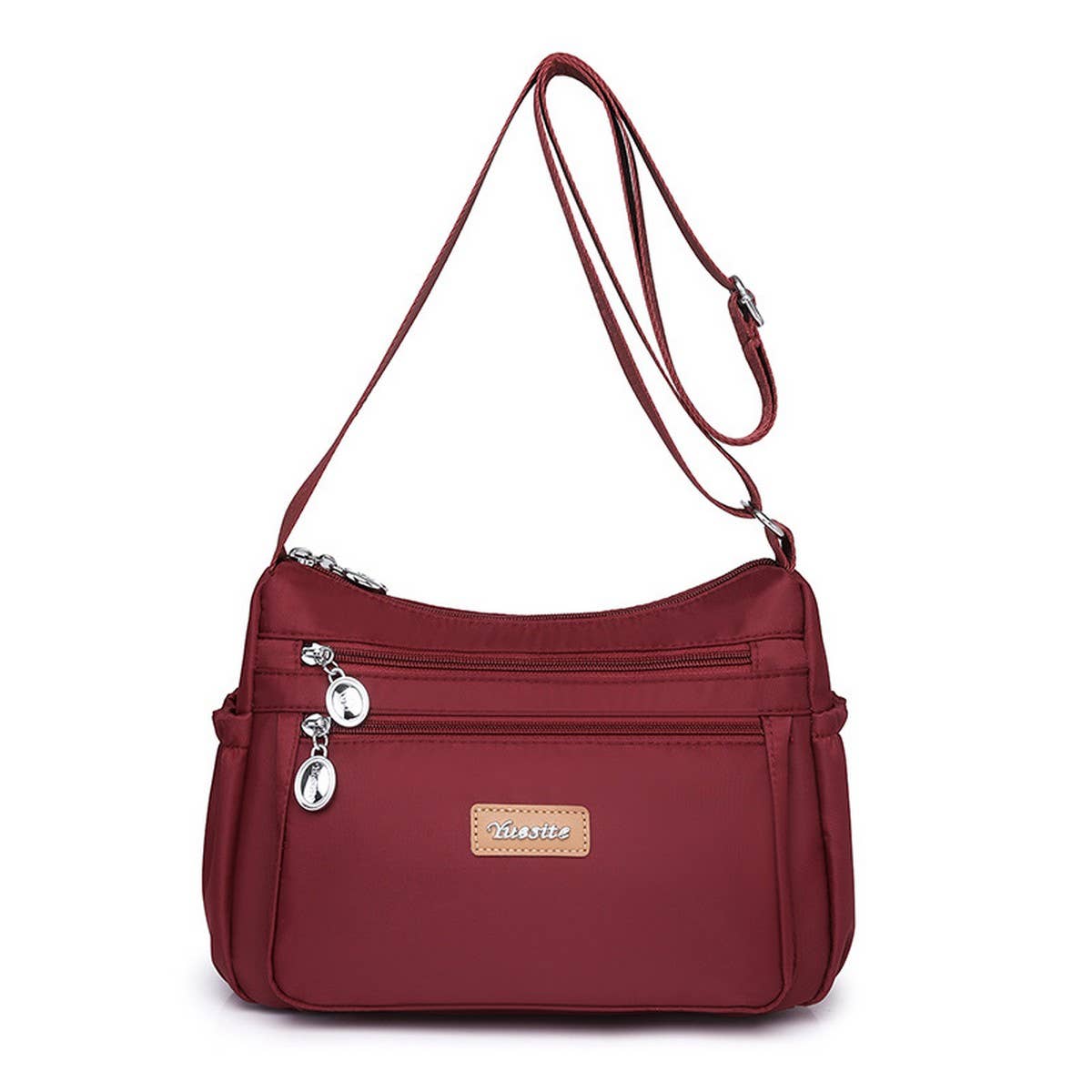 MULTI-COMPARTMENT NYLON SHOULDER AND CROSSBODY BAG