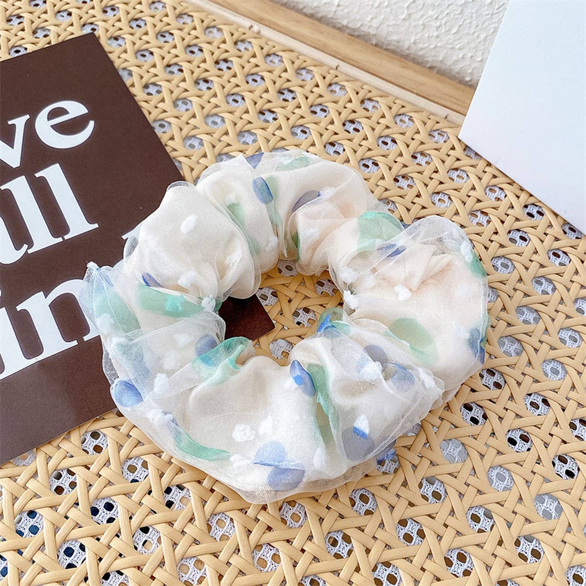 WOMEN FRESH FABRIC BROKEN FLOWER HAIR TIE_CWAHA0841