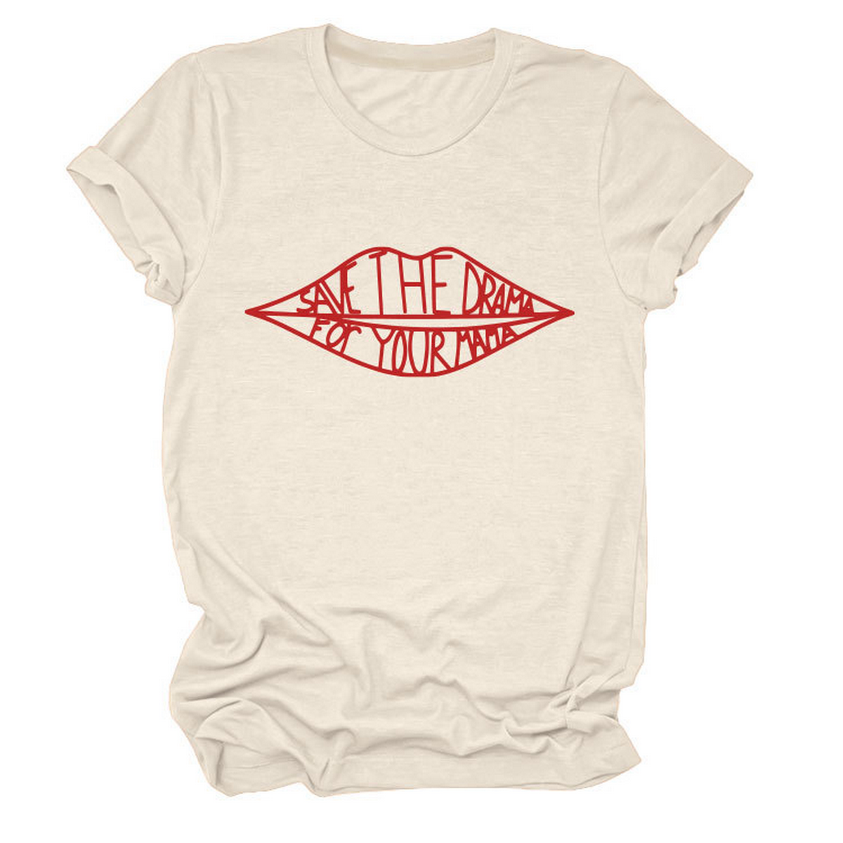 Women??¢s Fashion Slogan Tee Crew Neck Short Sleeve_CWTTSL0482