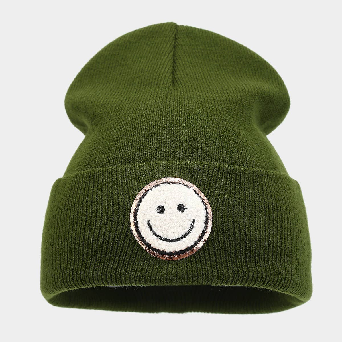 WOOL HAT TRENDY BRAND KNITTED HAT  SMILEY FACE_CWAH2081