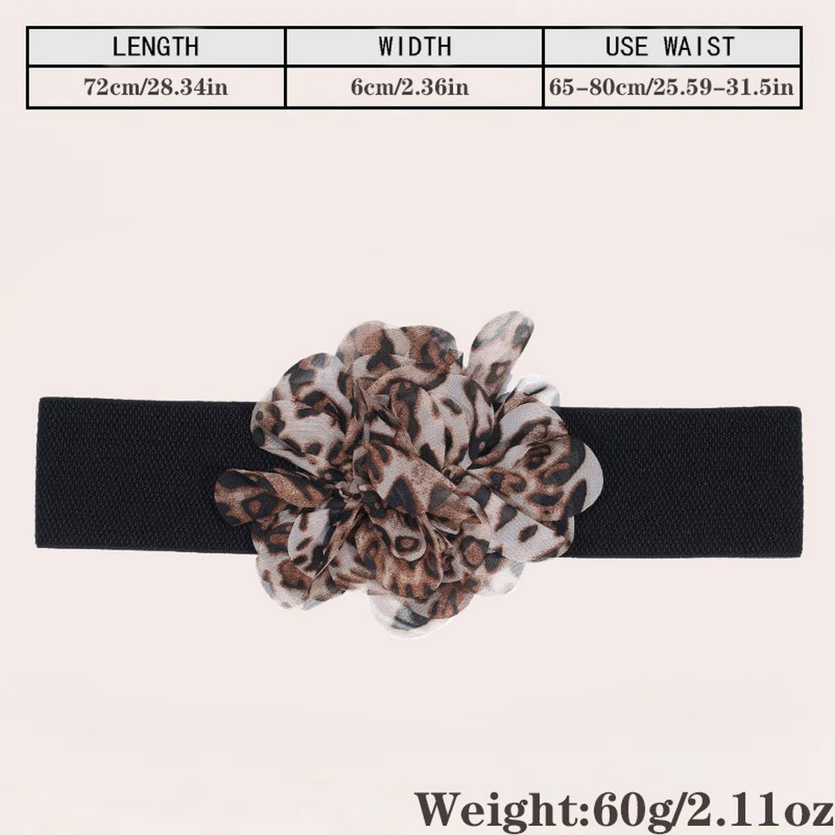 Handmade Floral Elastic Waist Belt for Dresses