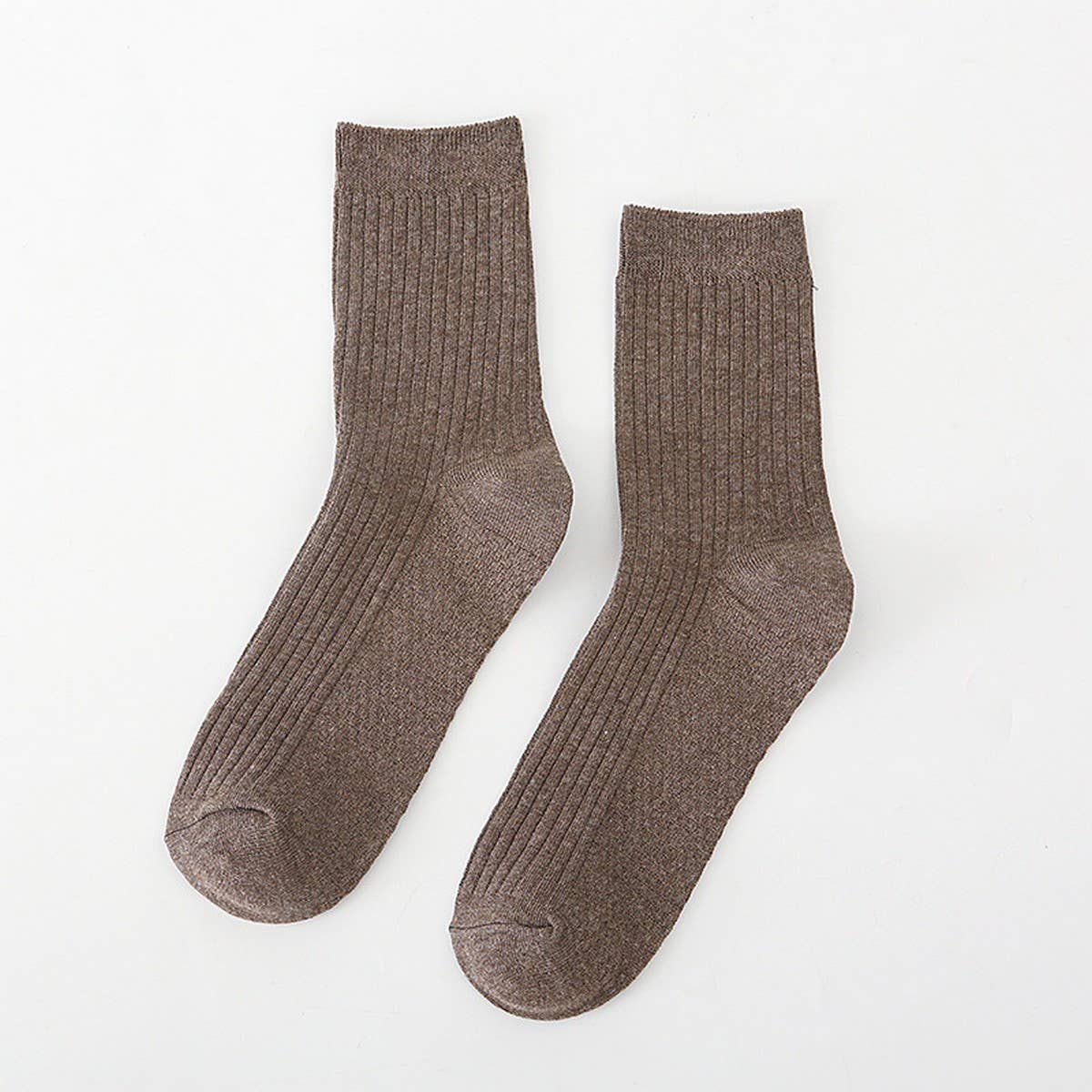 SOLID COLOR MASSAGE BOTTOM CASUAL MID-CALF SOCKS_CWMS0993