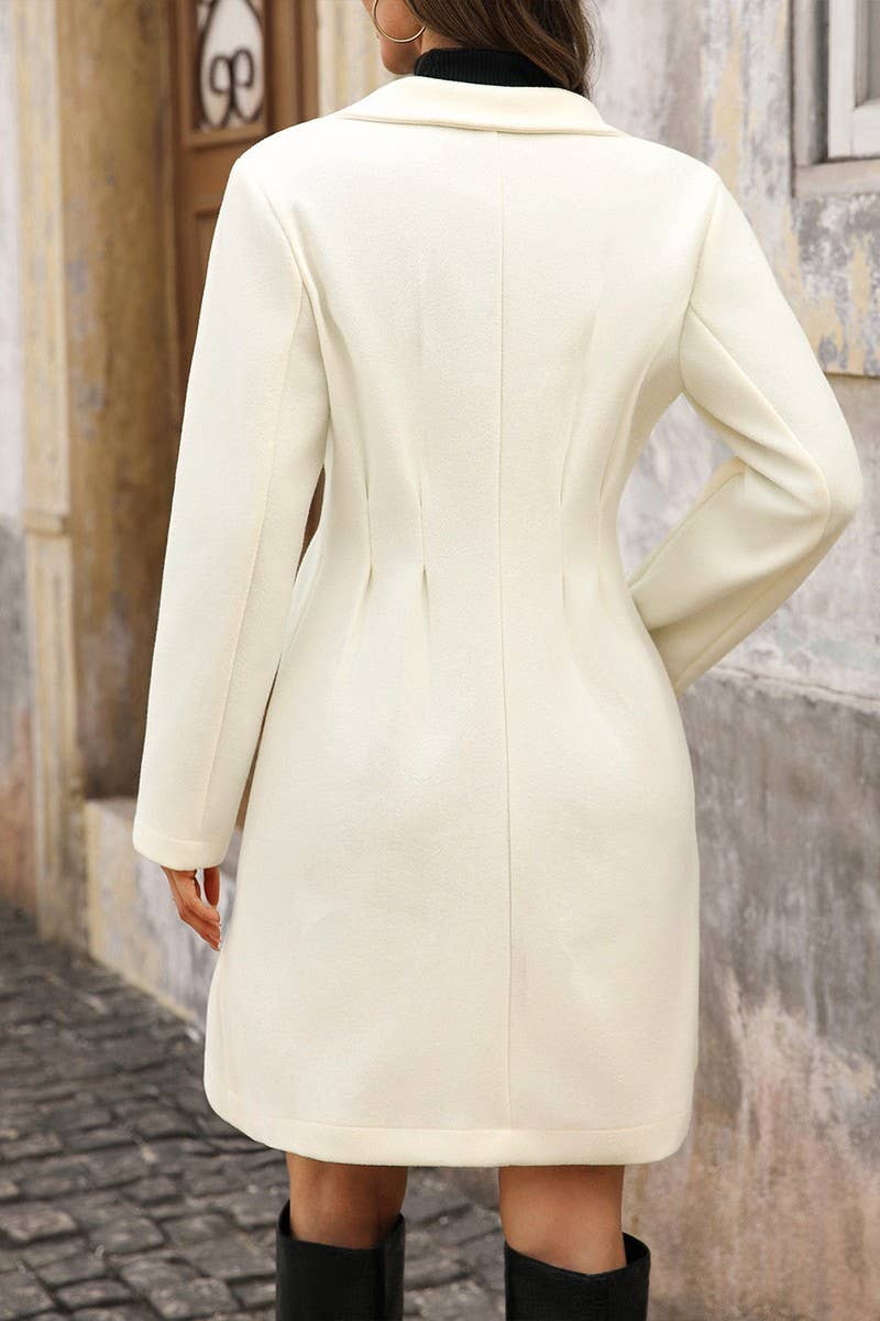 CWOCO00167_CHANEL STYLE PEARL BUTTON SOLID COLOR COAT