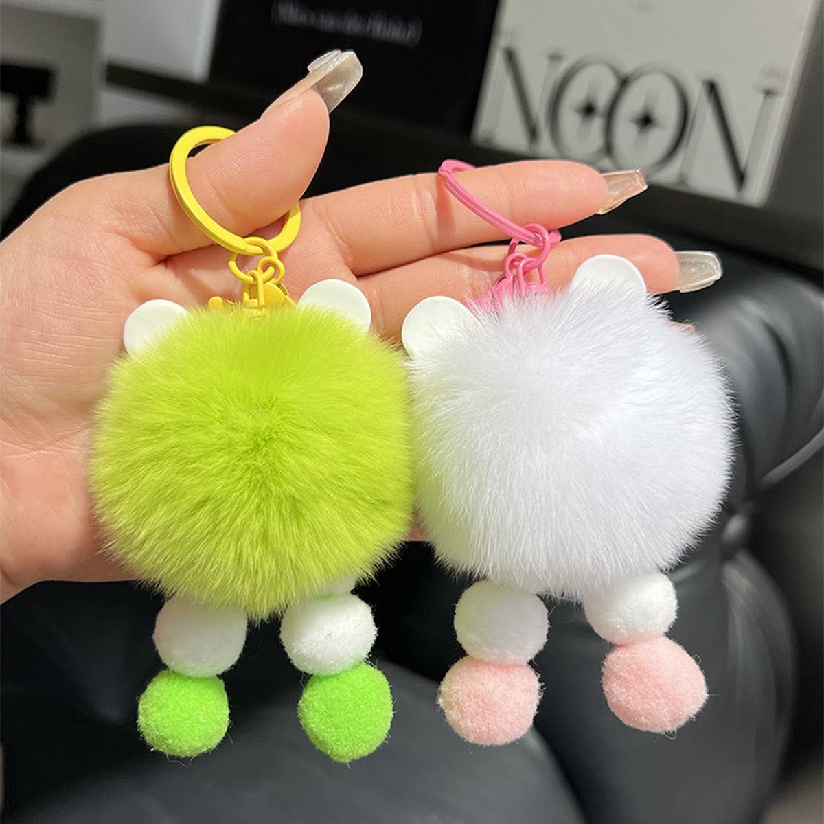 CUTE PLUSH ROBOT CAR KEYCHAIN BAG PENDANT GIFT