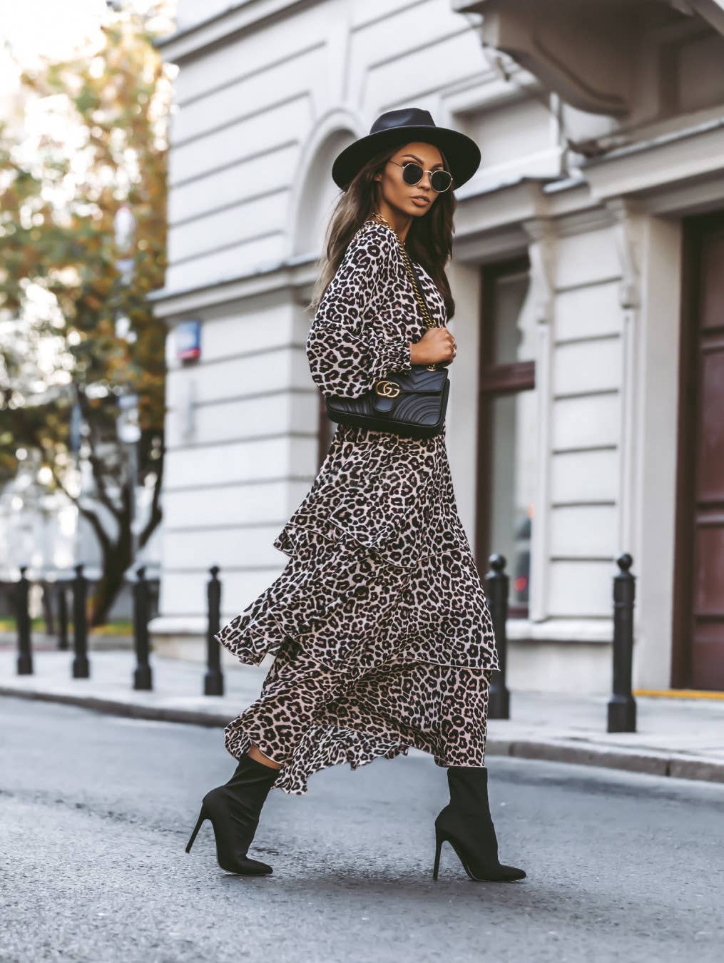 ROCKING A SEXY BOHO PRINT LEOPARD PRINT DRESS
