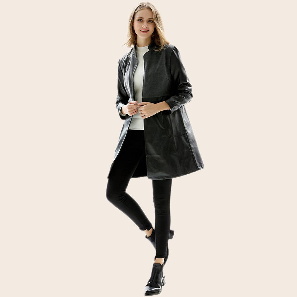 Textured, casual and retro leather jacket